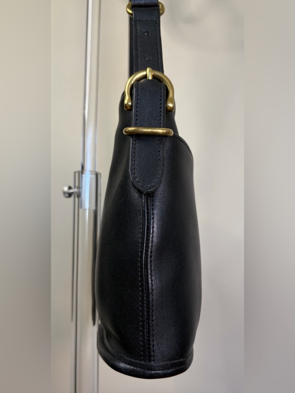 Vintage COACH Equestrian Slim Zip Crossbody Black 9802 EUC - Picture 12 of 17